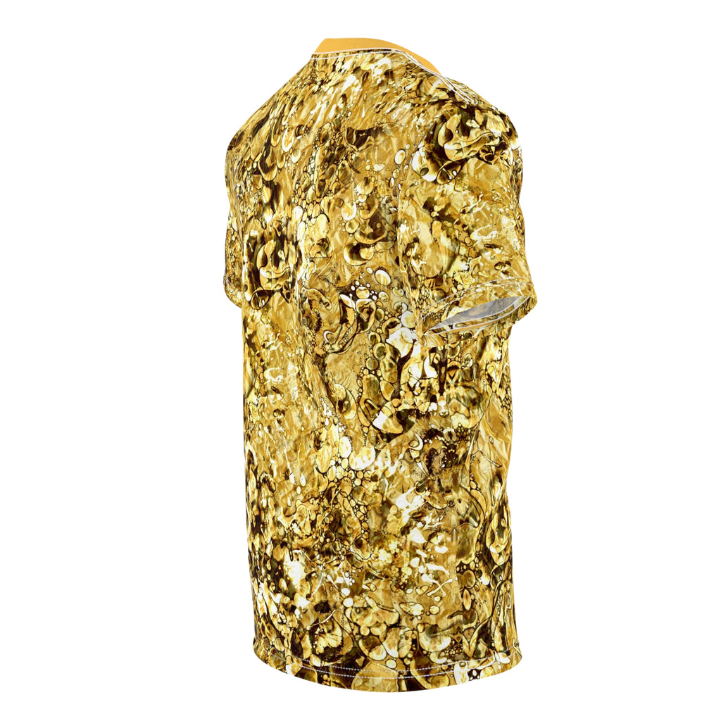 Gold Liquid Light All Over Print Shirt