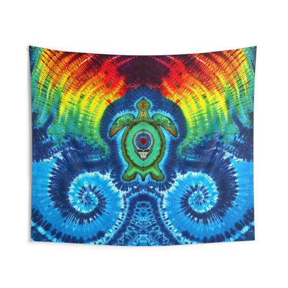 Blue Spiral Tapestry
