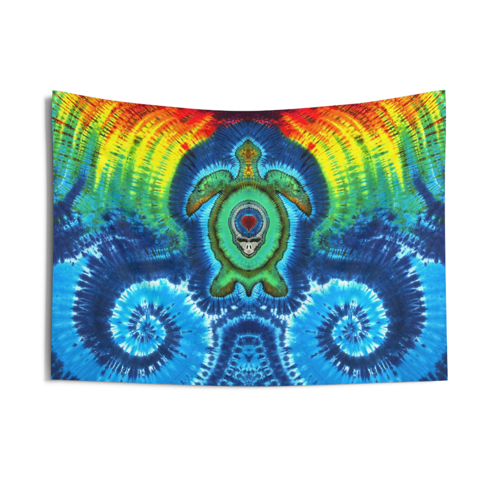 Blue Spiral Tapestry