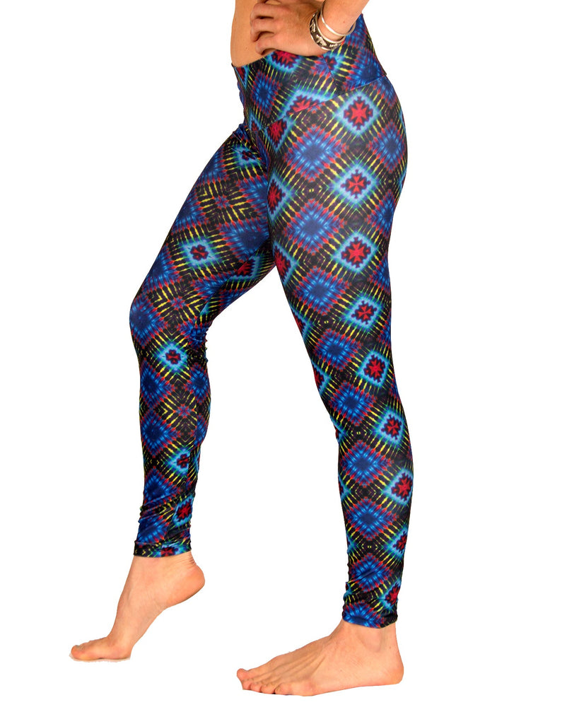 Black & Blue Diamond Legging - Jammin UNO Collection