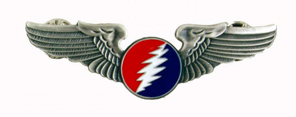 Grateful Dead Circle Bolt Pin 3"