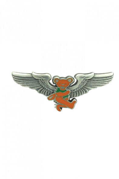 Grateful Dead Orange Bear Pin 1.5"