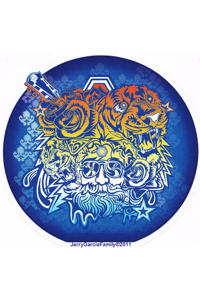 Jerry Garcia Tigers Sticker 5.5"
