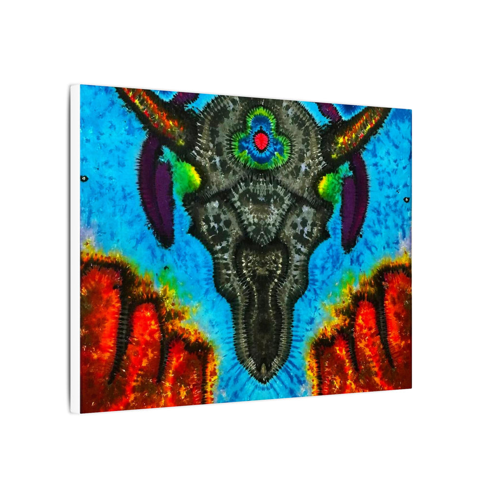 Buffalo Skull Tie-Dye Canvas Print | JamminOn