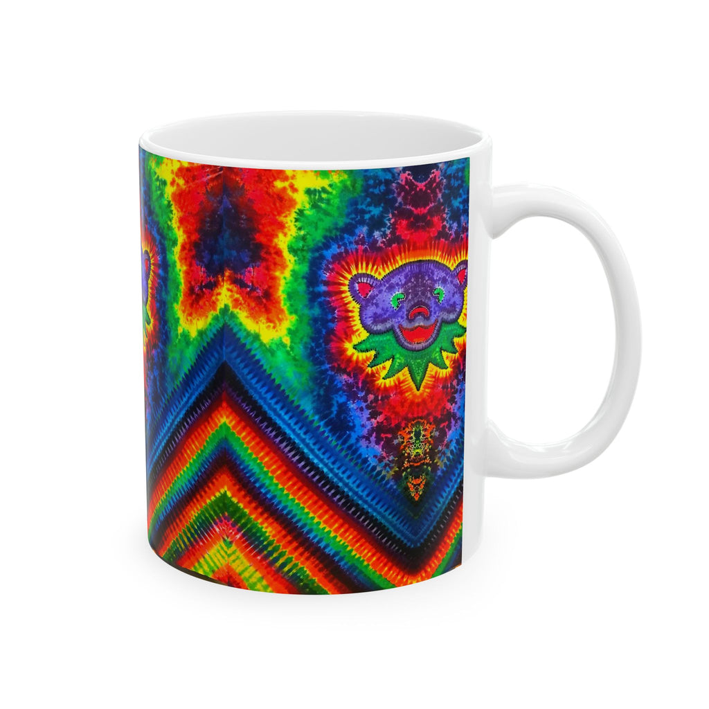 Purple Bear Chevron Tie-Dye Ceramic Mug | JamminOn