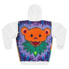 Orange Bear Radial Tie-Dye AOP Hoodie | JamminOn