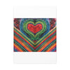 Chevron Rainbow Heart Tie-Dye Wall Art Canvas Print | JamminOn