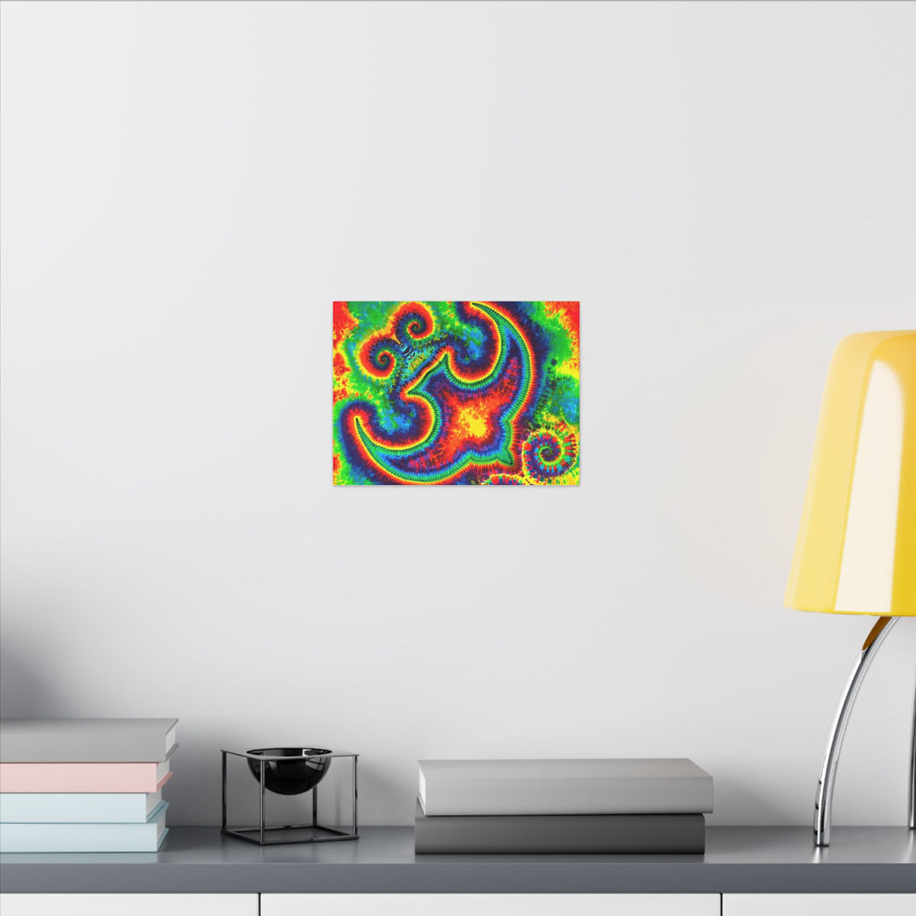 Om Symbol Rainbow Tie-Dye Canvas Print | JamminOn