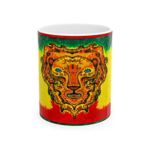 Rasta Lion Tie-Dye Ceramic Mug | JamminOn