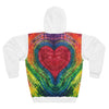 Rainbow Heart Mandala Tie-Dye AOP Hoodie | JamminOn