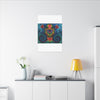 Cosmic Bear Hearts Tie-Dye Wall Art Canvas Print | JamminOn