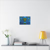 Sea Turtle Family Tie-Dye Canvas Print | JamminOn