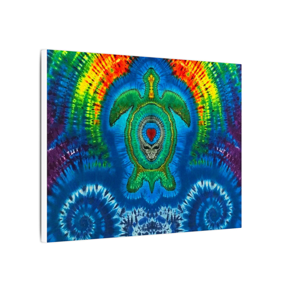 Rainbow Arch Sea Turtle Tie-Dye Canvas Print | JamminOn