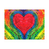 Rainbow Heart of  LOVE Tie-Dye Canvas Print | JamminOn