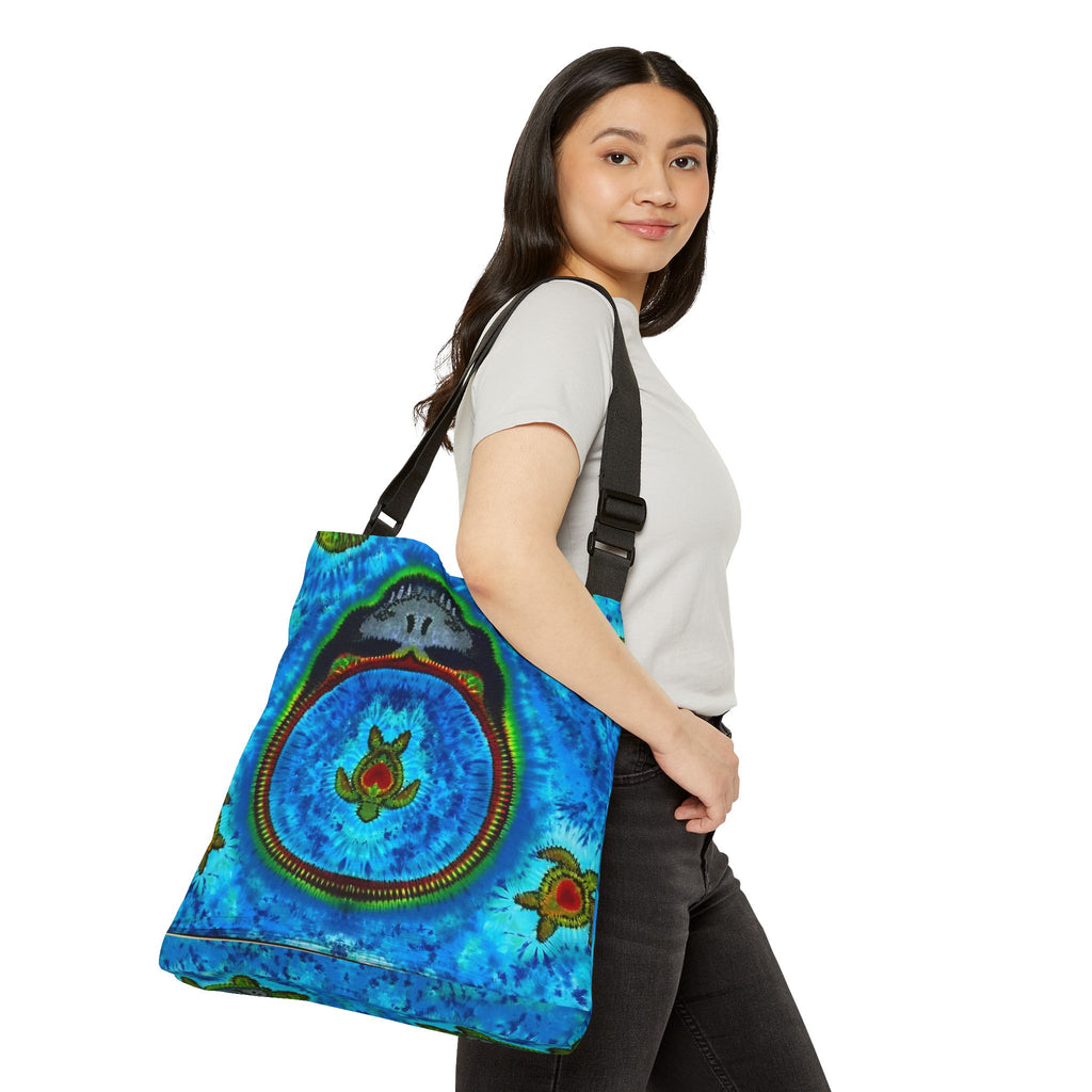 Stealie Turtle Mandala Tie-Dye Tote Bag | JamminOn