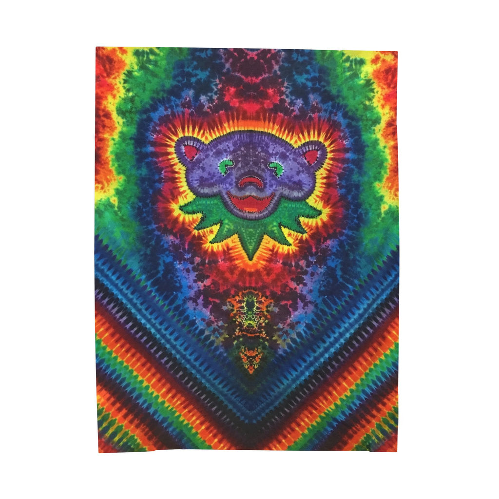 Psychedelic Tie-Dye Velveteen Plush Blanket | JamminOn