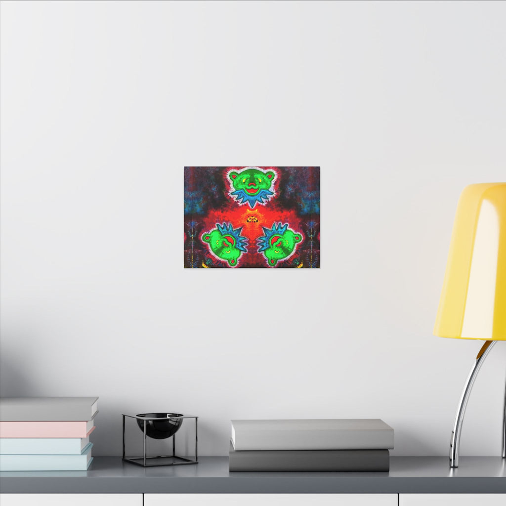Triple Dancing Bears Tie-Dye Canvas Print | JamminOn