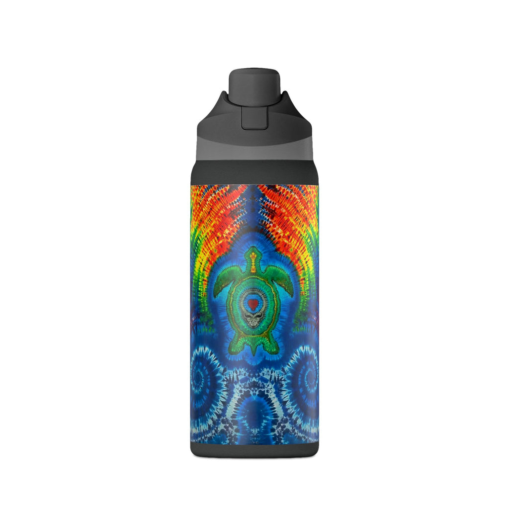 Honu the Hawaiian sea turtle insulated 32 oz Water Bottle — Vibrant Turtle Tie-Dye 32oz