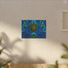 Sea Turtle Family Tie-Dye Canvas Print | JamminOn