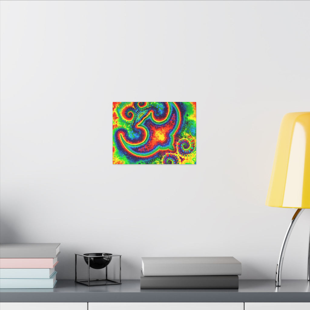 Om Symbol Rainbow Tie-Dye Canvas Print | JamminOn