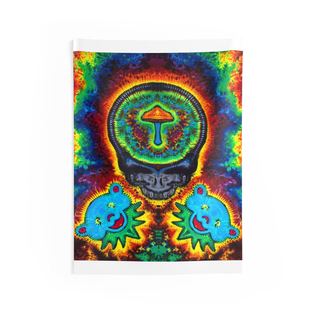 Mushroom Skull Mandala Tie-Dye Tapestry | JamminOn