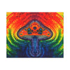 Psychedelic Mushroom Mandala Tie-Dye Canvas Print | JamminOn