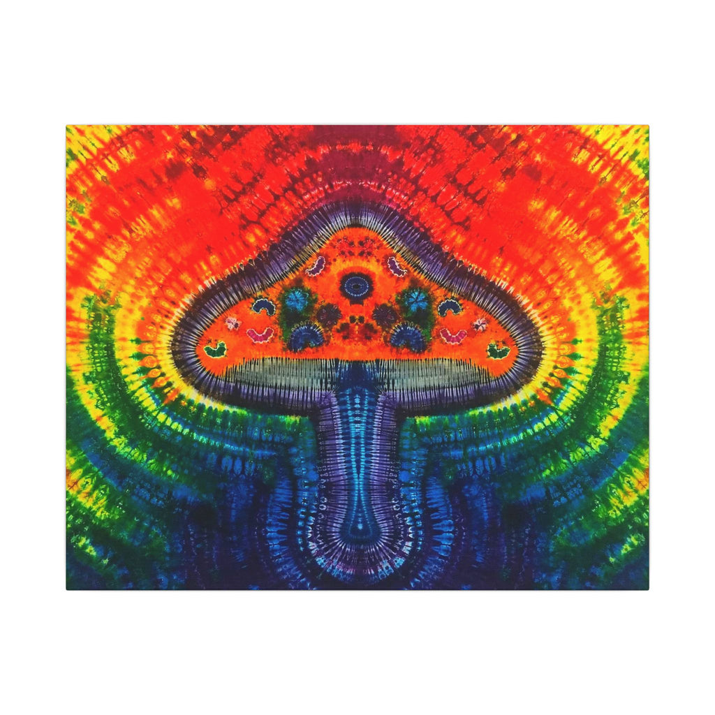 Psychedelic Mushroom Mandala Tie-Dye Canvas Print | JamminOn