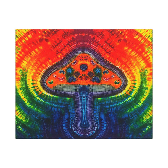 Psychedelic Mushroom Mandala Tie-Dye Canvas Print | JamminOn