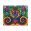 Dancing Bear Rainbow Hearts Tie-Dye Wall Art Canvas Print | JamminOn