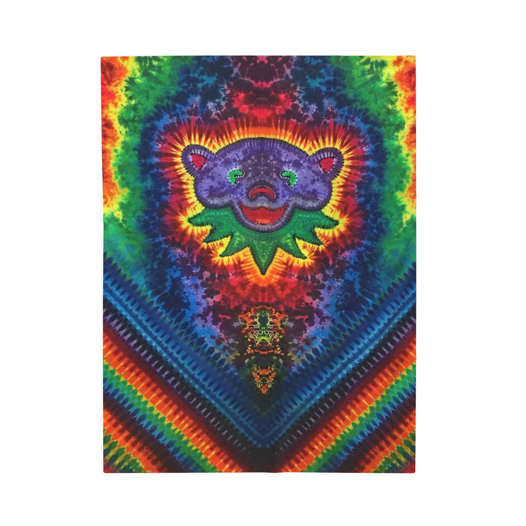 Psychedelic Tie-Dye Velveteen Plush Blanket | JamminOn