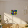 Om Symbol Rainbow Tie-Dye Canvas Print | JamminOn
