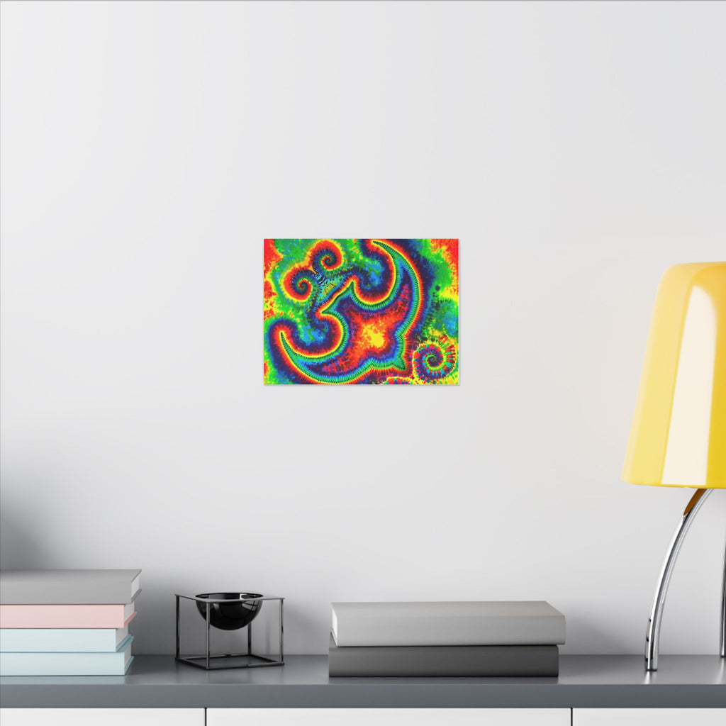 Om Symbol Rainbow Tie-Dye Canvas Print | JamminOn