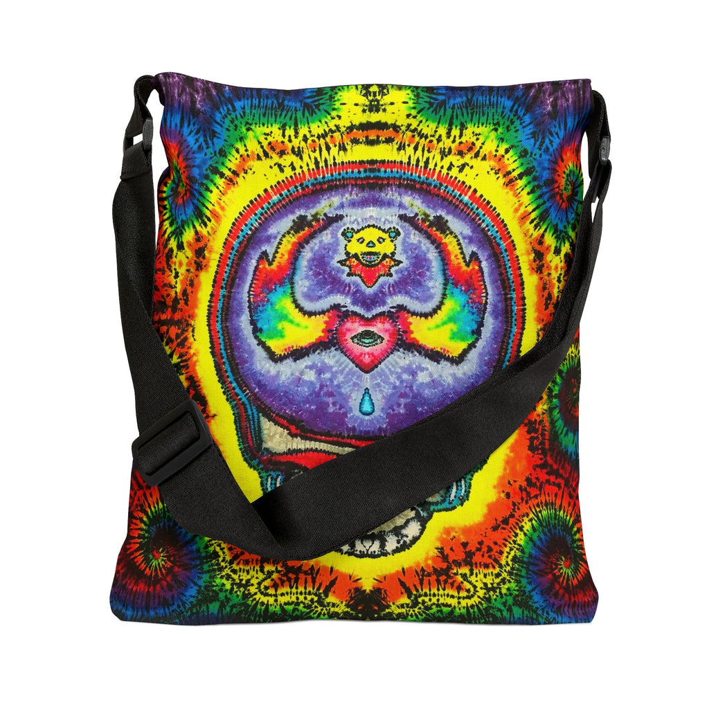 Stealie Bear Heart Tie-Dye Tote Bag | JamminOn