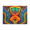 Bear and Mushroom Tie-Dye Canvas Print | JamminOn