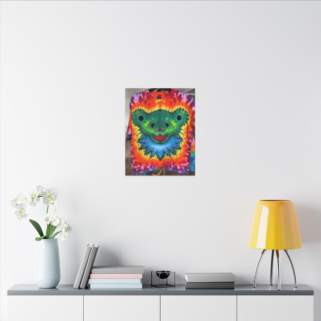 Rainbow Bear Full Spectrum Tie-Dye Wall Art Canvas Print | JamminOn