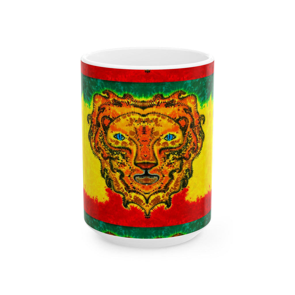 Rasta Lion Tie-Dye Ceramic Mug | JamminOn