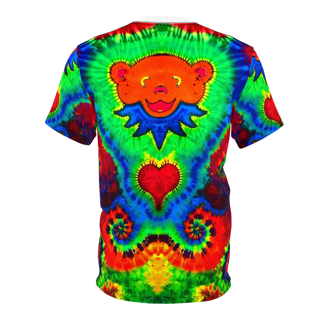 Orange Bear Rainbow Spirals Tie-Dye AOP Shirt | JamminOn