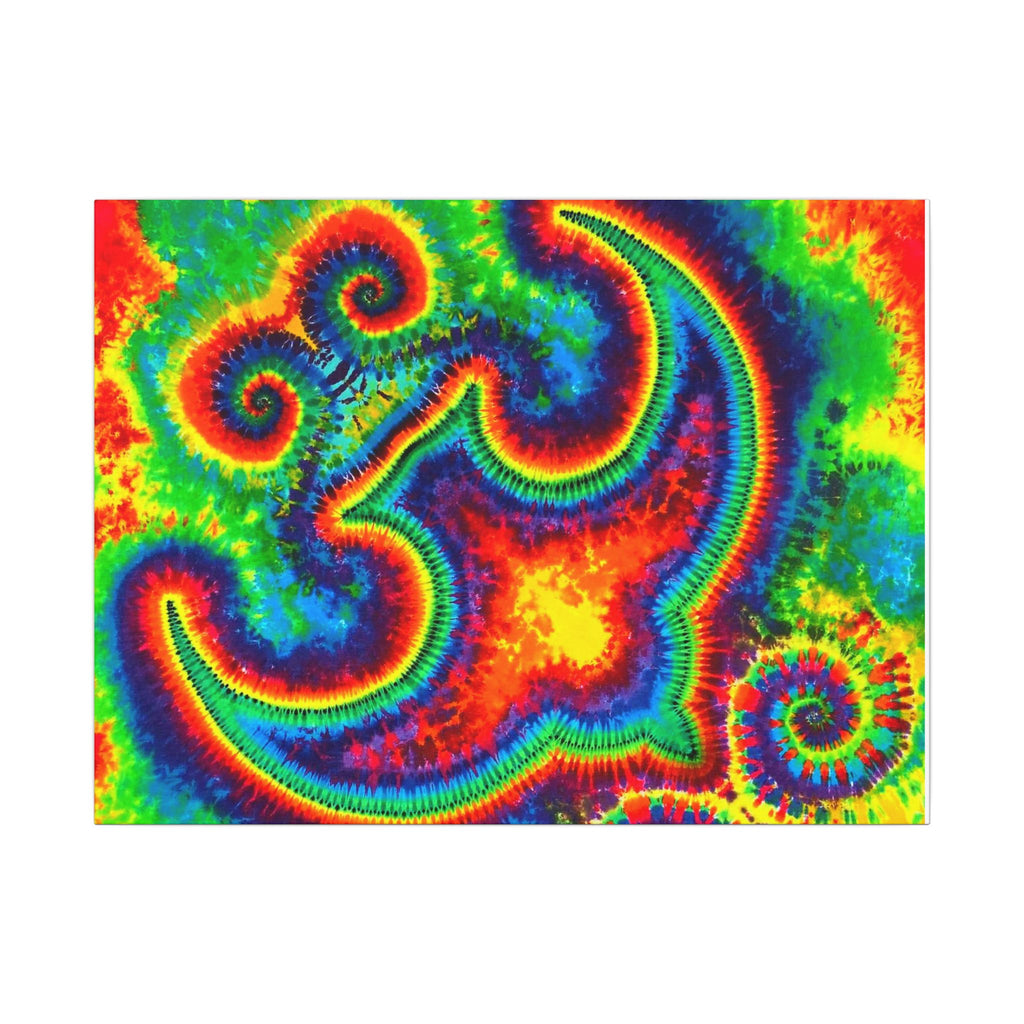 Om Symbol Rainbow Tie-Dye Canvas Print | JamminOn