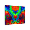 Orange Bear Rainbow Spirals Tie-Dye Canvas Print | JamminOn
