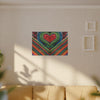 Chevron Rainbow Heart Tie-Dye Wall Art Canvas Print | JamminOn