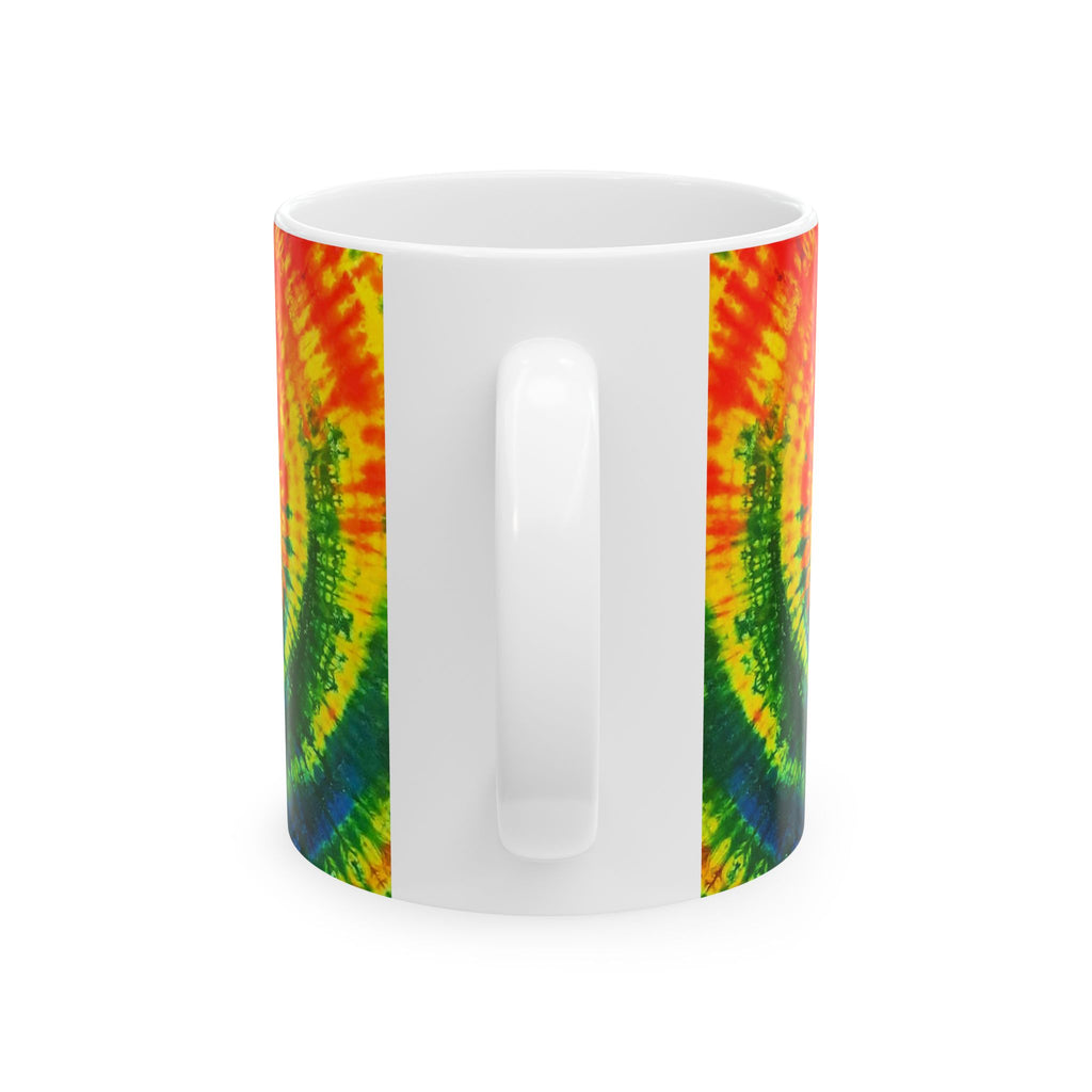 Psychedelic Mushroom Mandala Tie-Dye Ceramic Mug | JamminOn