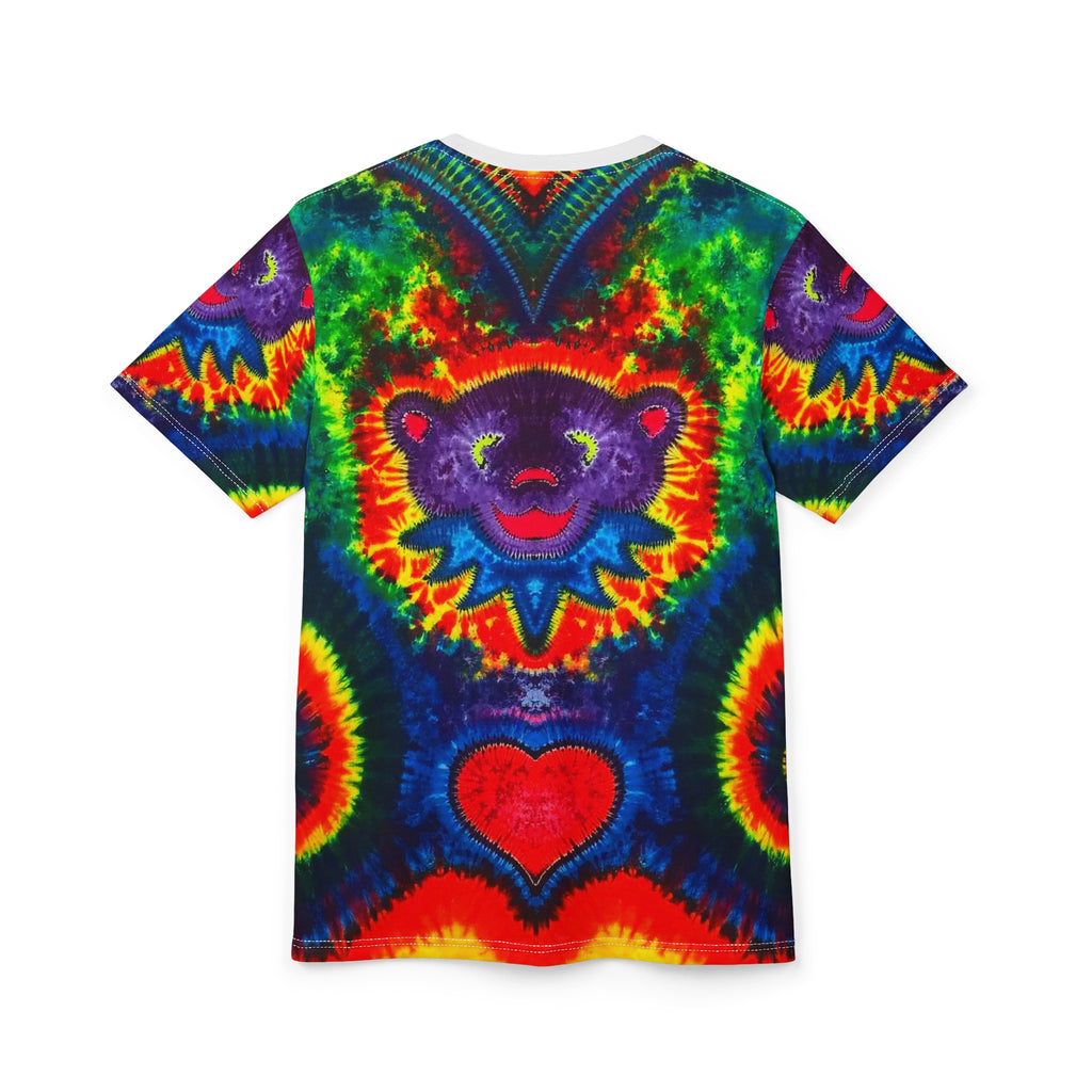 Purple Dancing Bear Hearts Tie-Dye AOP Shirt | JamminOn
