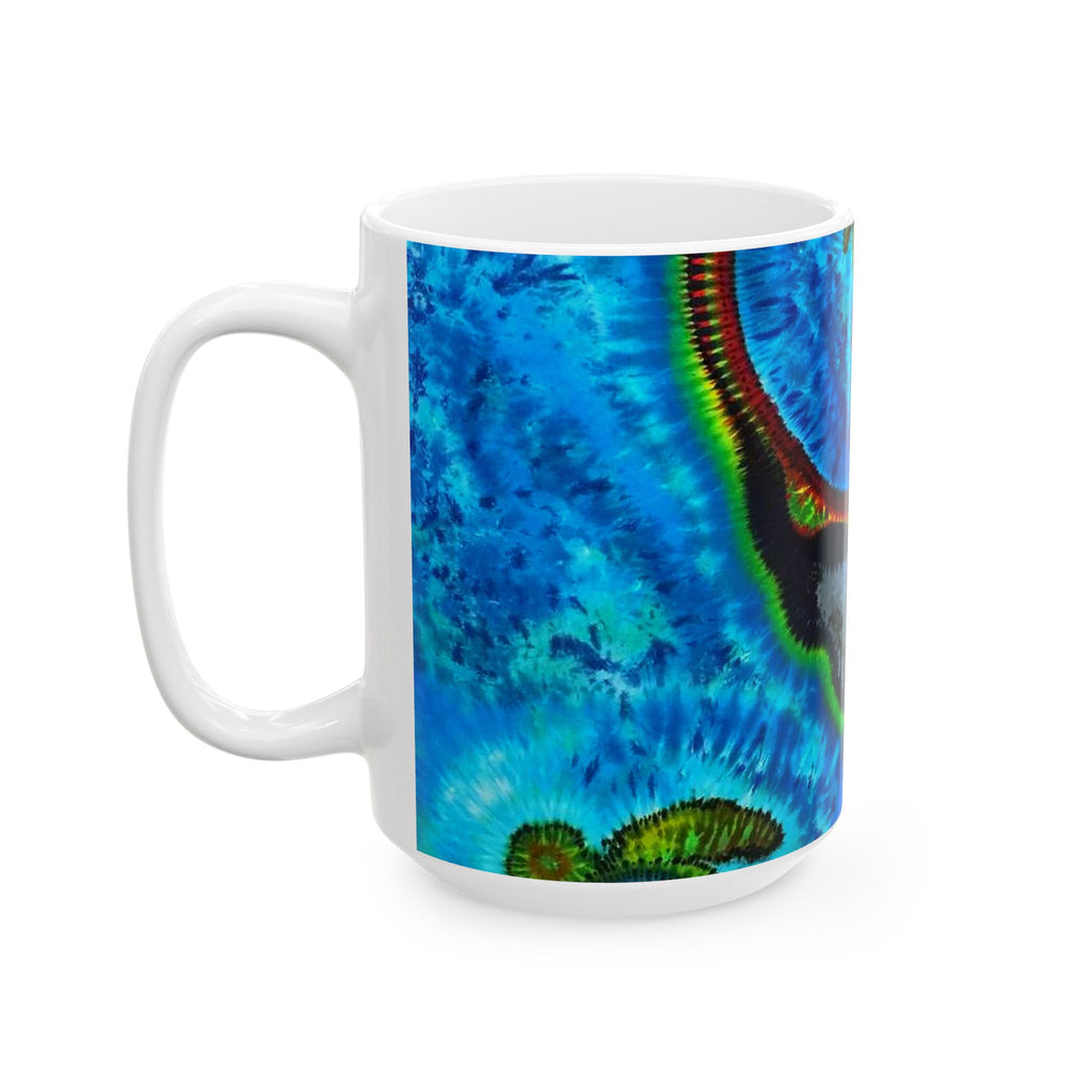 Stealie Turtle Mandala Tie-Dye Ceramic Mug | JamminOn