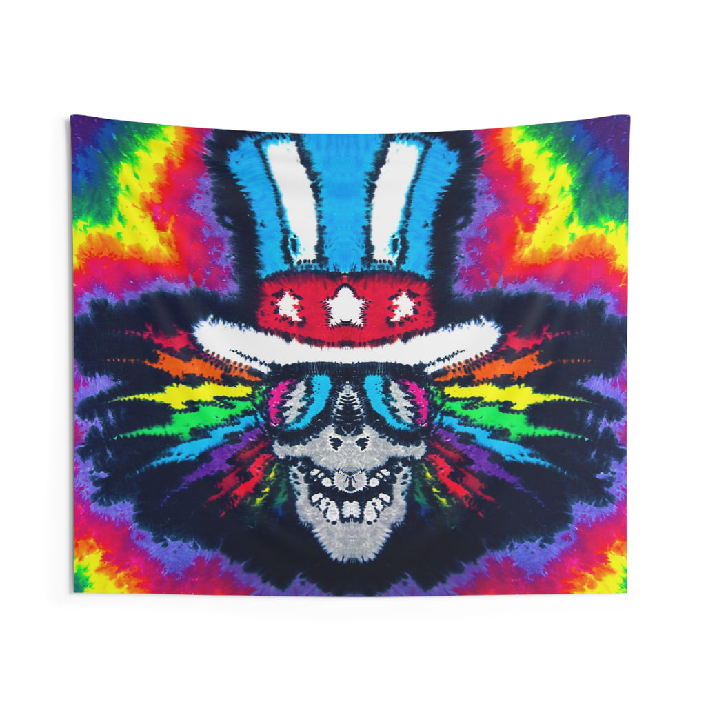 Electric Uncle Sam Psychedelic Tie-Dye Wall Tapestry | JamminOn
