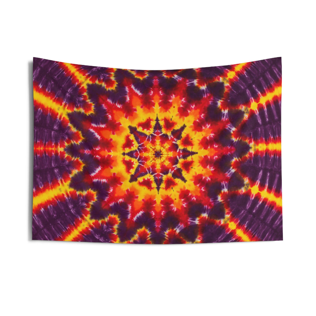 Purple Gold Starburst Tie-Dye Wall Tapestry | JamminOn