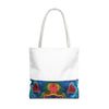Cosmic Bear Hearts Psychedelic Tie-Dye Tote Bag | JamminOn