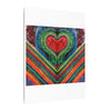 Chevron Rainbow Heart Tie-Dye Wall Art Canvas Print | JamminOn