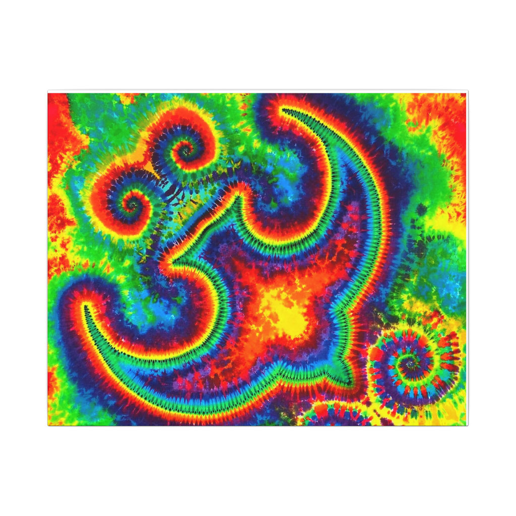Om Symbol Rainbow Tie-Dye Canvas Print | JamminOn