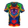 Purple Dancing Bear Hearts Tie-Dye AOP Shirt | JamminOn