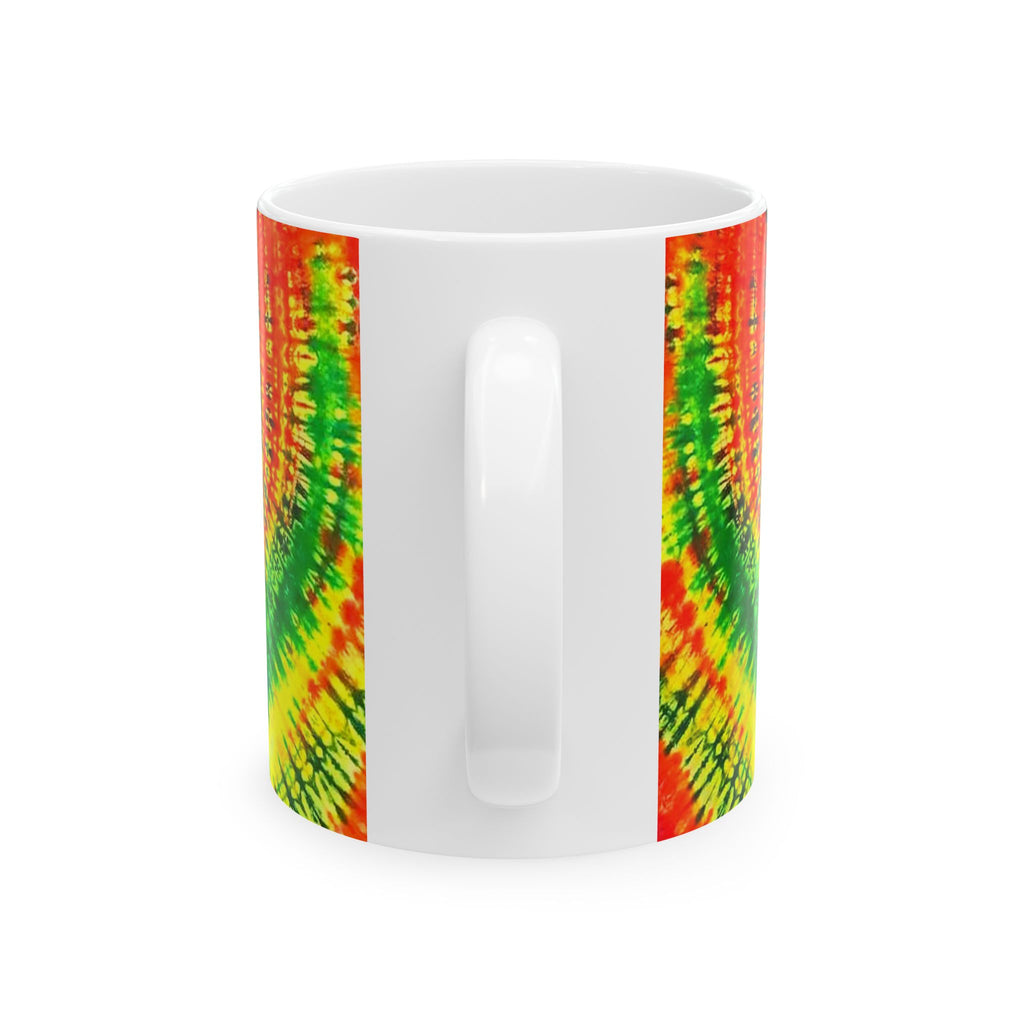 Rainbow Heart Tie-Dye Ceramic Mug | JamminOn